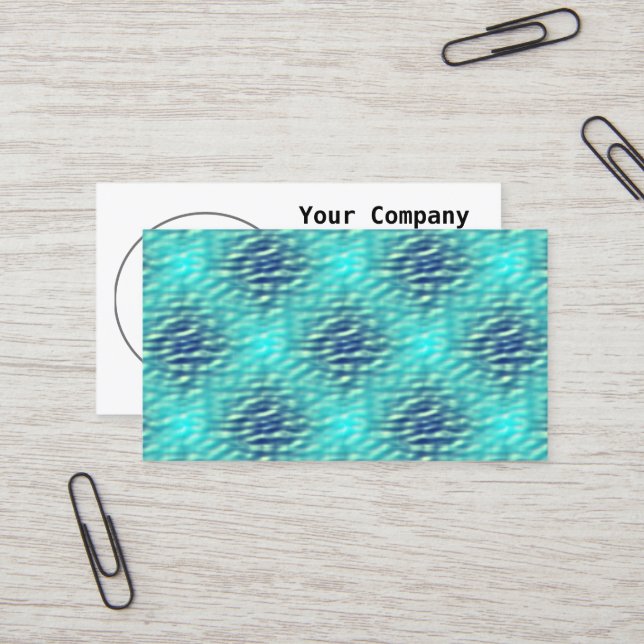 Cartão De Visita Padrão de água de Piscina clara e escura (Frente/Verso In Situ)