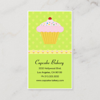 Cartão De Visita Padrão de Bakery de Cupcakes Modernos