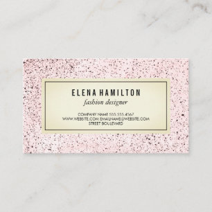 Cartão De Visita Padrão de borda moderna, cor-de-rosa