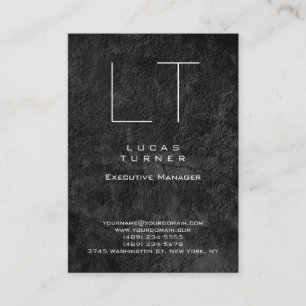 Cartão De Visita Padrão de Cinza de Monograma Moderno Profissional