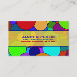 Cartão De Visita Padrão de Círculo Colorido