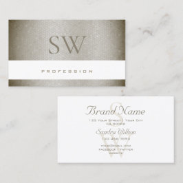 Cartão De Visita Padrão de Cobra de Cinza de de de Prévia Luxurios