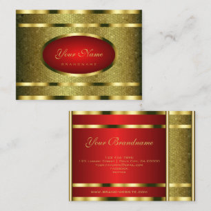 Cartão De Visita Padrão de Cobra de efeito Dourado brilhante com co