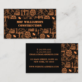 Cartão De Visita padrão de Engenheiro de arquitetura Blueprint pret