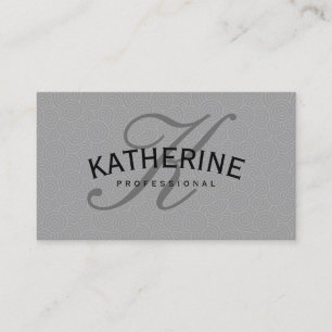 Cartão De Visita Padrão de espiral elegante