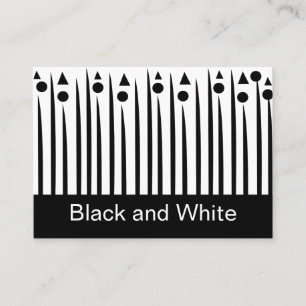 Cartão De Visita Padrão de faixa de triângulo preto e branco