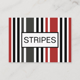 Cartão De Visita Padrão de Faixa Vertical da Cinza Negra Vermelha