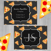 Padrão de fatias de pizza legal e divertido Monogr