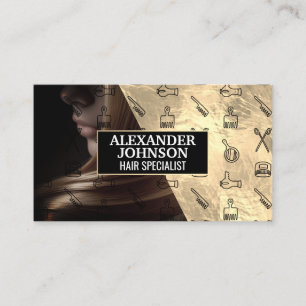 Cartão De Visita Padrão de ferramentas de lista de cabelo Cabelo