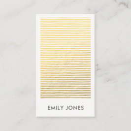 CARTÃO DE VISITA PADRÃO DE LINHA ARTÍSTICA DE FAUX DOURADO