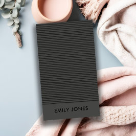 CARTÃO DE VISITA PADRÃO DE LINHA DE ESQUETA BRANCA ARTISTICA PRETA