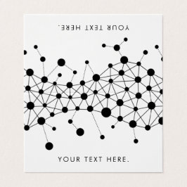 Cartão De Visita Padrão de linhas e pontos abstratos preto e branco