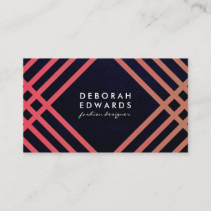 Cartão De Visita Padrão de na moda com Textura Moderna