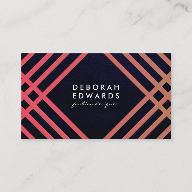 Cartão De Visita Padrão de na moda com Textura Moderna (Frente)