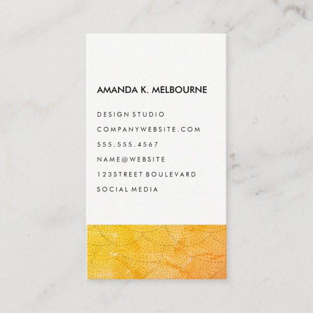 Cartão De Visita Padrão de Na moda moderno (Frente)