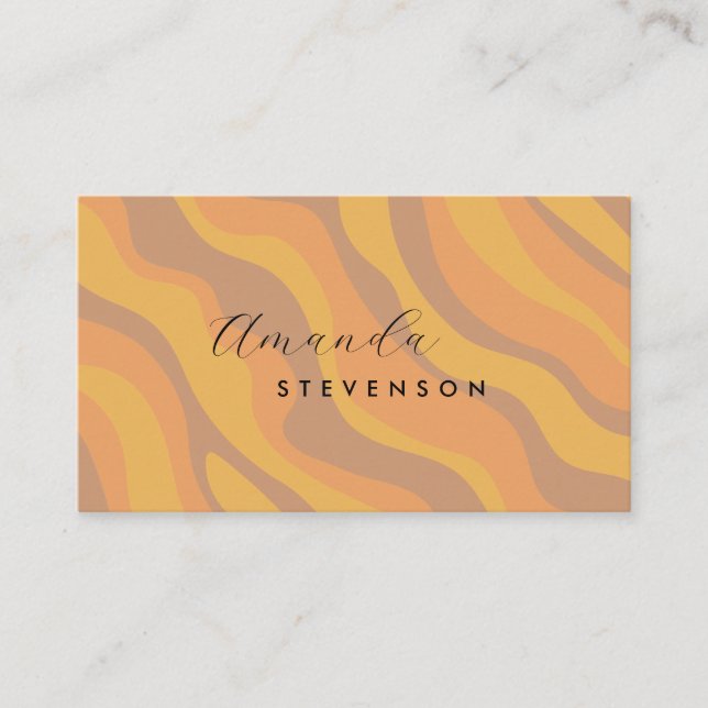 Cartão De Visita Padrão de onda retrorreflectora (Frente)