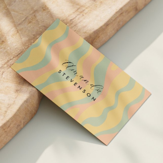 Cartão De Visita Padrão de onda retrorreflectora (Criador carregado)