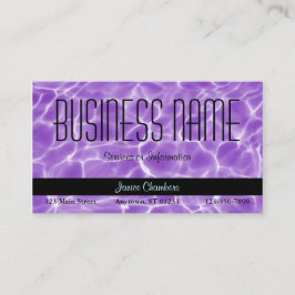 Cartão De Visita Padrão de Piscina de natação roxa