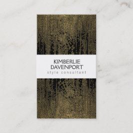 Cartão De Visita Padrão de Pontos de Confetti Dourados do Faux Eleg