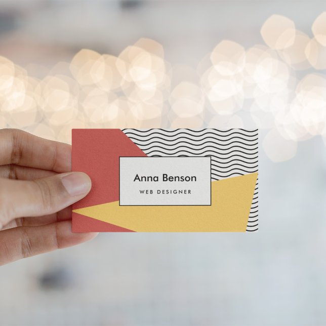 Cartão De Visita padrão de pop de arte dos anos 80 (Criador carregado)