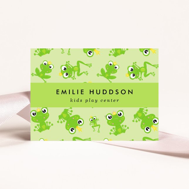 Cartão De Visita Padrão de sapo, Centro de Reprodução de Crianças,  (Criador carregado)