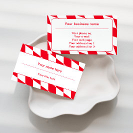 Cartão De Visita Padrão de Sinalizador de Diamante Bávaro Vermelho 