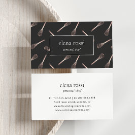 Cartão De Visita Padrão de uísque rosa Dourado | Setor da restauraç