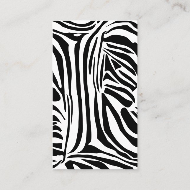 Cartão De Visita Padrão de zebra (Frente)