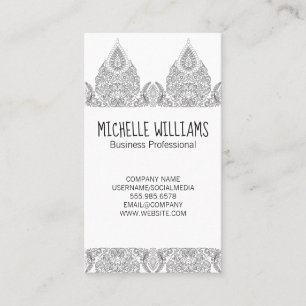 Cartão De Visita Padrão do ornamentado