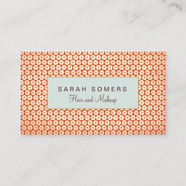 Cartão De Visita Padrão Dourado de Bolinhas do artista de retro-tra (Frente)