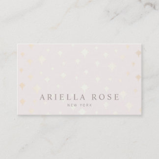 Cartão De Visita Padrão Dourado de estrelas elegante, cor-de-rosa e
