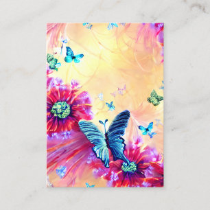 Cartão De Visita Padrão floral, flores tropicais, pequenos diamante