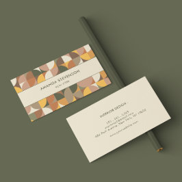 Cartão De Visita Padrão geométrico colorido