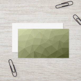 Cartão De Visita Padrão geométrico de malha verde-claro do exército