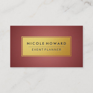 Cartão De Visita Padrão Geométrico Dourado