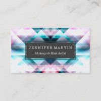 Padrão Geométrico Girly Pink e Blue Abstrato