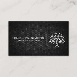 Cartão De Visita Padrão Geométrico | Ícone de árvore