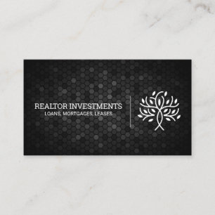 Cartão De Visita Padrão Geométrico   Ícone de árvore