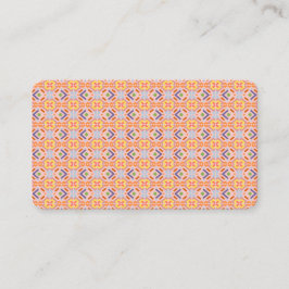 Cartão De Visita Padrão Geométrico Mosaico Pixel Pastel Retro