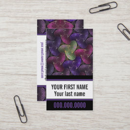Cartão De Visita Padrão Infinito de Abstrato Roxo de Desejo