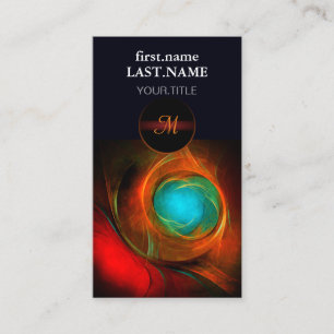 Cartão De Visita Padrão Legal de Abstrato de Arte Fina Azul Moderna