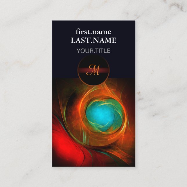 Cartão De Visita Padrão Legal de Abstrato de Arte Fina Azul Moderna (Frente)