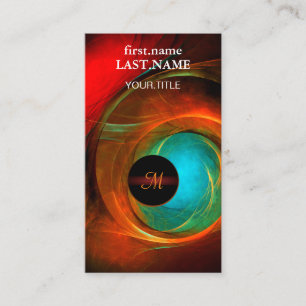 Cartão De Visita Padrão Legal de Abstrato de Arte Fina Azul Moderna