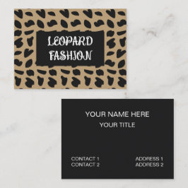 Cartão De Visita Padrão-Leopardo Moderno da Moda Leopardo