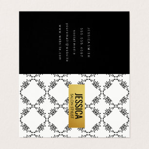 Cartão De Visita Padrão na moda / Quadro Dourado