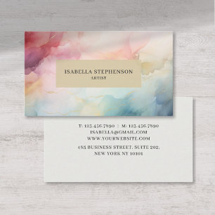 Cartão De Visita Padrão Pastel Abstrato Moderno Profissional