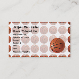 Cartão De Visita Padrão Pintado de Basquete