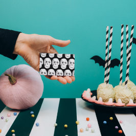 Cartão De Visita Padrão preto e branco assustador|Feliz Dia das Bru