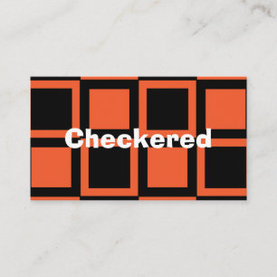 Cartão De Visita Padrão Preto Laranja Marcado Quadrado