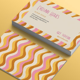 Cartão De Visita Padrão Retroativo Feminino